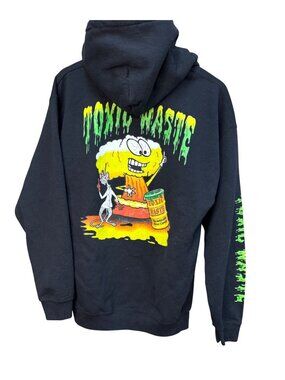 Toxic Waste Hazardously Sour Candy Graphic Hoodie Black Large